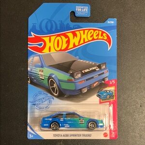Hot Wheels Blue Toyota AE86 Sprinter Trueno